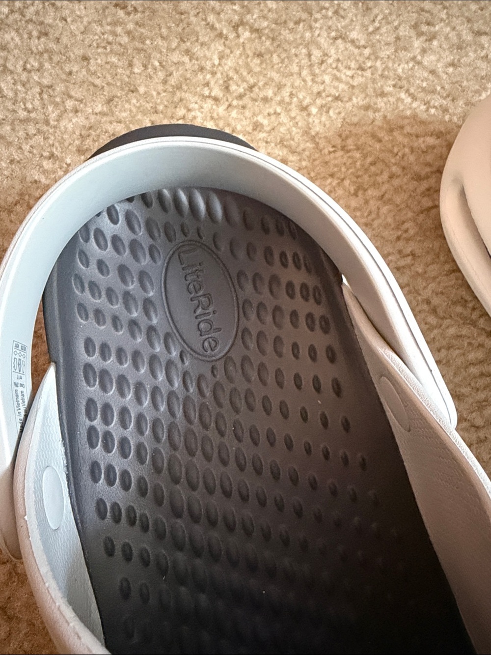 CROCS Light Gray Ventilated Slip-On Clogs with Heel Strap - Picture 3 of 4